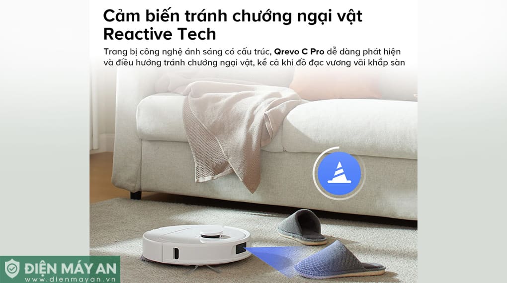 Robot hút bụi lau nhà Roborock Qrevo C Pro - Đen/Trắng